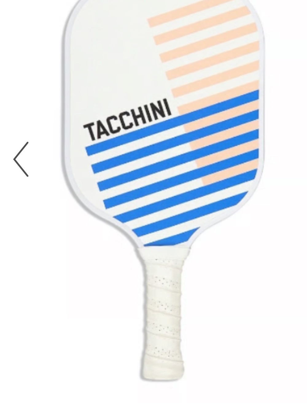 Sergio Tacchini White Paddle with Blue and Peach Stripes